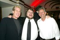 Ron Perlman, Guillermo Del Toro and Joe Roth at the premiere of "Hellboy."