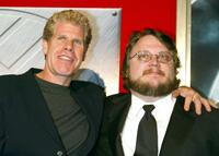 Ron Perlman and Guillermo Del Toro at the premiere of "Hellboy."