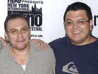 Richard Petrocelli and Director Alfredo de Villa at the screening of "Adrift In Manhattan" during the New York International Latino Film Festival.