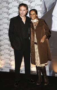 Vincent Perez and Karine Silla at the French premiere of ''Casino Royale."