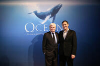 Jacques Perrin and director Jacques Cluzaud at the premiere of "Oceans."