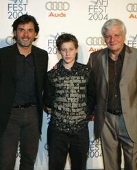 Director Christophe Barratier, Jean-Baptiste Maunier and Jacques Perrin at the after party of the premiere of "The Chorus."