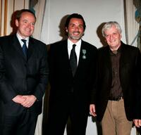 Renaud Donnedieu de Vabres, Director Christophe Barratier and Jacques Perrin at the Knight of the Legion of Honor Awards.
