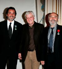 Director Christophe Barratier, Jacques Perrin and Gerard Jugnot at the Knight of the Legion of Honor Awards.
