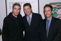 Anthony Perkins, Mark McGrath and Jon Stewart at the Red Herring charity auction.