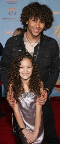 Corbin Bleu and Madison Pettis at the DVD premiere of "High School Musical 2."
