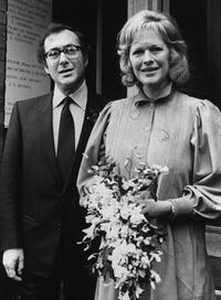 Harold Pinter and his wife Lady Antonia Fraser in London.