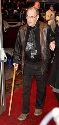 Harold Pinter at the London premiere of the film "Sleuth".