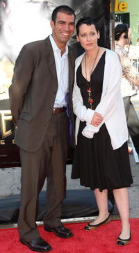 Lori Petty and Guest at the premiere of "Hellboy ll: The Golden Army."