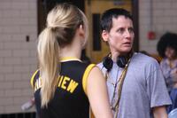 Director Lori Petty on the set of "The Poker House."