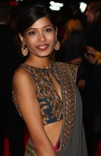 Freida Pinto at the screening of "SlumDog Millionaire" during the BFI 52nd London Film Festival.