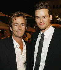 Luke Perry and Austin Nichols at the premiere of "John from Cincinnati."