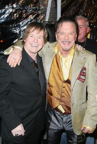 Roddy Piper and Mickey Rourke at the premiere of "The Wrestler."