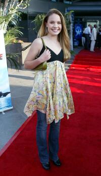 Leah Pipes at the Los Angeles premiere of "Tiger Cruise."