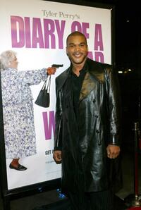 Tyler Perry at the premiere of "Diary of a Mad Black Woman."