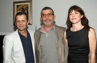 Mikhail Baryshnikov, David Mamet and Rebecca Pidgeon at the Eli And Edythe Broad Stage Opening of "Three Solos And A Duet."