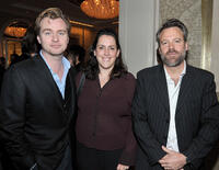 Director Christopher Nolan, producer Emma Thomas and Wally Pfister at the AFI Awards 2008 reception.