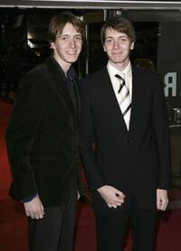 James Phelps and Oliver Phelps at the premiere of "Eragon."