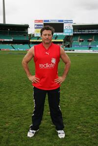 Peter Phelps at the Redkite charity AFL match.