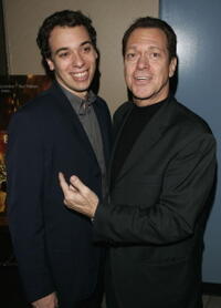Joe Piscopo Jr. and Joe Piscopo at the premiere of "Noel."