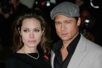 Angelina Jolie and Brad Pitt at the premiere of "Beowulf."