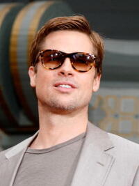 Brad Pitt at the Hand and Footprints Ceremony at Grauman's Chinese Theatre in Hollywood.