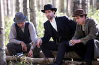 Jeremy Renner, Brad Pitt and Sam Rockwell in "The Assassination of Jesse James by the Coward Robert Ford."   
