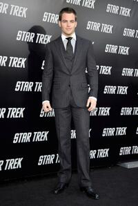 Chris Pine at the Los Angeles premiere of "Star Trek."