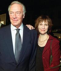 Christopher Plummer and Amanda Plummer at the premiere of "The Insider."