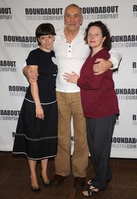 Margaret Moore, Frank Langella and Maryann Plunkett at the rehearsals of "A Man For All Seasons."