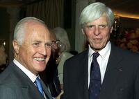 George Plimpton and Winston Churchill at CNBC's announcement of two primetime specials, "Topic A With Tina Brown" and David Faber's "The Big Lie: Inside The Rise & Fraud of WorldCom".