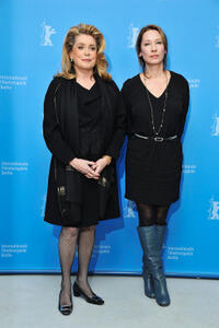 Catherine Deneuve and Emmanuelle Bercot at the photocall of "On My Way" during the 63rd Berlinale International Film Festival.