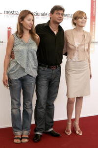 Emmanuelle Bercot, Valery Zeitoun and Emmanuelle Seigner at the photocall of "Backstage" during the 62nd Venice Film Festival.