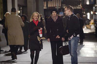 Amy Poehler, Tina Fey and Michael McCullers on the set of "Baby Mama."