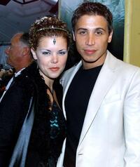 Sarah Jane Potts and Erik Palladino at the premiere of "U-571."