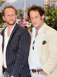 Benoit Poelvoorde and Vincent Lindon at the photocall of "Selon Charlie" during the 59th International Cannes Film Festival.