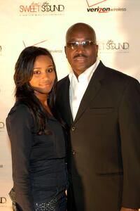 Clifton Powell and Guest at the finale of Verizon Wireless "How Sweet the Sound" National Gospel Competition.