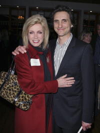 Lawrence Bender and Donna Mills at the Gary Hart's lecture and book signing for "The Shield and the Cloak."