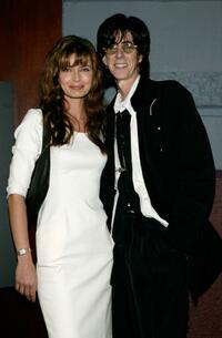 Paulina Porizkova and Ric Ocasek at the launch of "Living It Up with Ali and Jack."