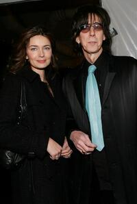 Paulina Porizkova and Ric Ocasek at the Michon Schur Fall 2007 Fashion show during the Mercedes-Benz Fashion Week.
