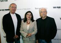 Sydney Pollack, Nellie Seddigh and Frank Gehry at the Los Angeles premiere of "Sketches Of Frank Gehry."