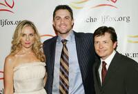 Tracy Pollan, David Wright and Michael J. Fox at the "A Funny Thing Happened On The Way To Cure Parkinson's" benefit gala.