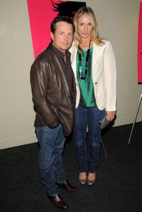 Michael J. Fox and Tracy Pollan at the screening of "Choke."