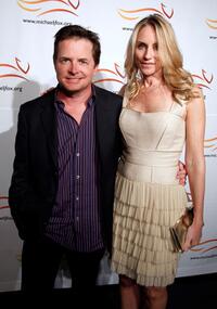 Michael J. Fox and Tracy Pollan at the Michael J. Fox Foundation for Parkinson's Research poker fundraiser.
