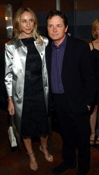 Tracy Pollan and Michael J. Fox at the Atlantic Theater Company's 2005 Spring Gala.