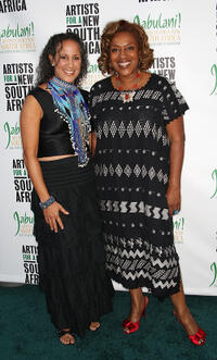 Gina Belafonte and CCH Pounder at the Artists for a New South Africa 20th Anniversary Celebration.