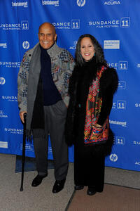 Harry Belafonte and Gina Belafonte at the premiere of "Sing Your Song" during the 2011 Sundance Film Festival.