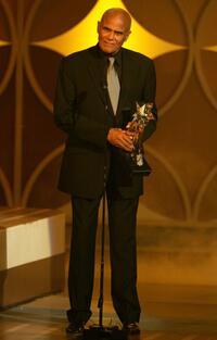 Harry Belafonte as he accepts the Humanitarian Award at 2006 BET Awards.