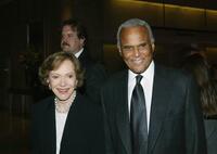 Harry Belafonte and Rosalynn Carter at the Death Penalty Focus Awards.