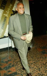 Harry Belafonte at the Off-Broadway opening night of "Embedded".